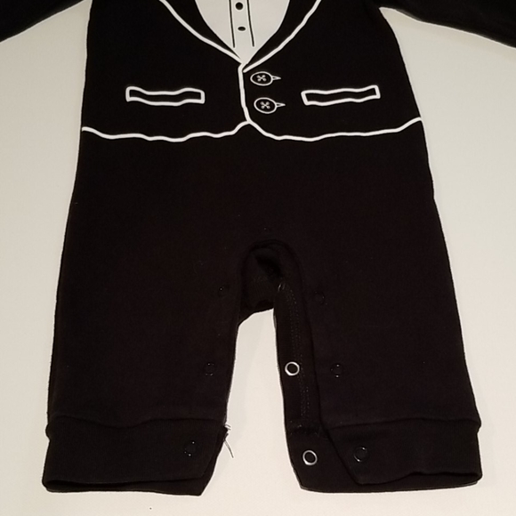 Tuxedo onesie 6M NYE- New Year's Eve party - Picture 3 of 5